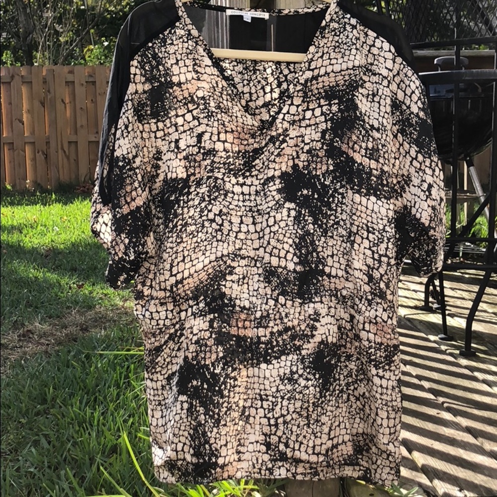 Collective Concepts Small Snake Print Tunic/Blouse